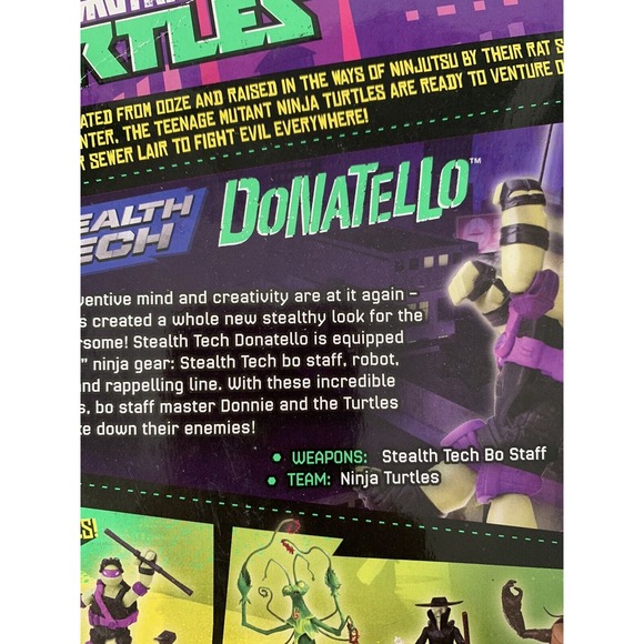 Teenage Mutant Ninja Turtles Donatello Zip Line Action 2013 Sealed Collectible - Picture 4 of 7